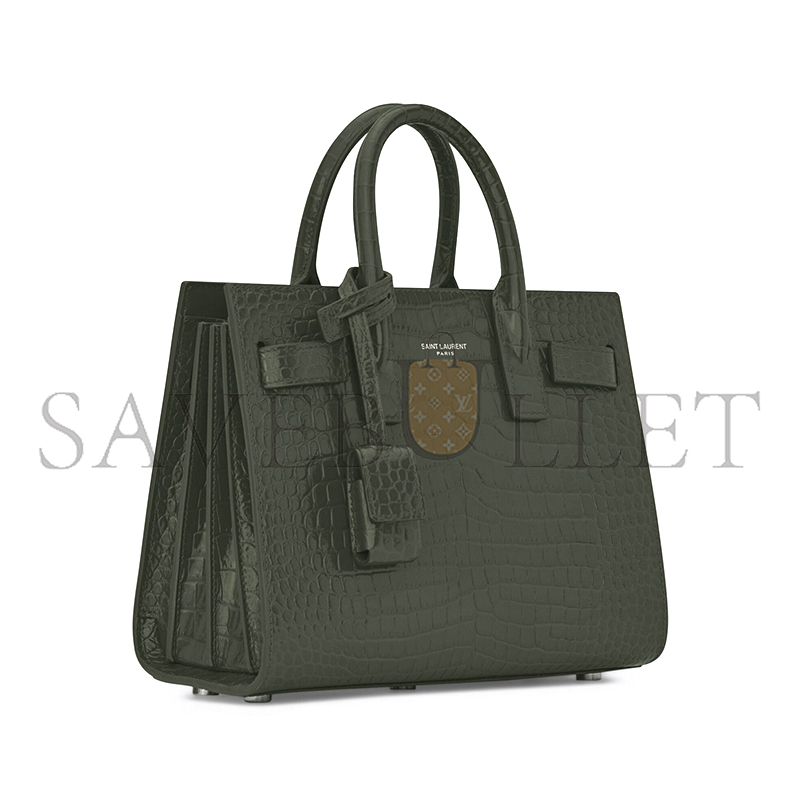 YSL SAC DE JOUR IN CROCODILE EMBOSSED LEATHER-NANO 392035DND1N3045 (22*18*10.5cm)