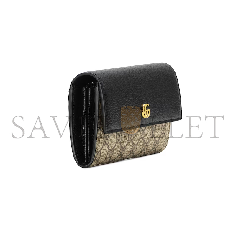 GUCCI GG MARMONT BI-COLOR CONTINENTAL WALLET 456116 (10*19*3.5cm)
