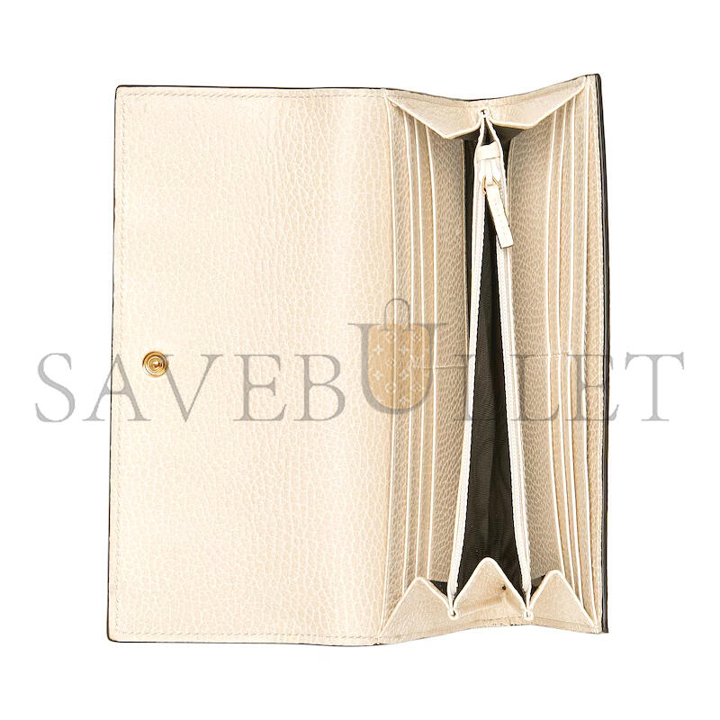GUCCI GG MARMONT BI-COLOR CONTINENTAL WALLET 456116 (10*19*3.5cm)