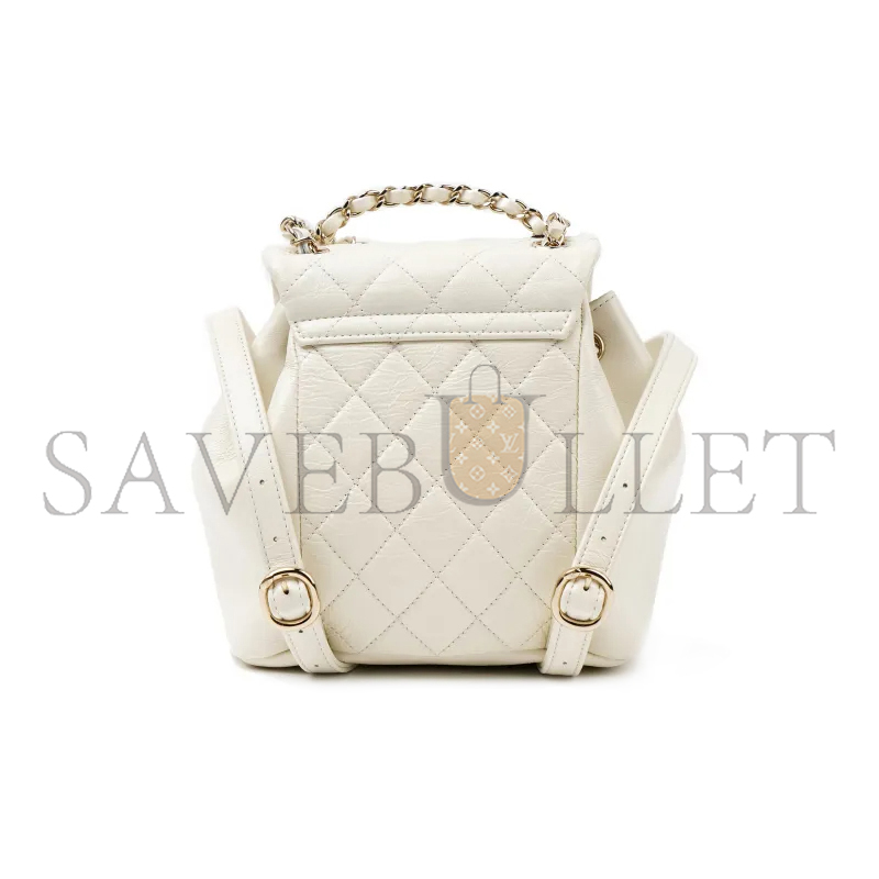 CHANEL BACKPACK WHITE AS2908 B07122 (18*18.5*12cm)