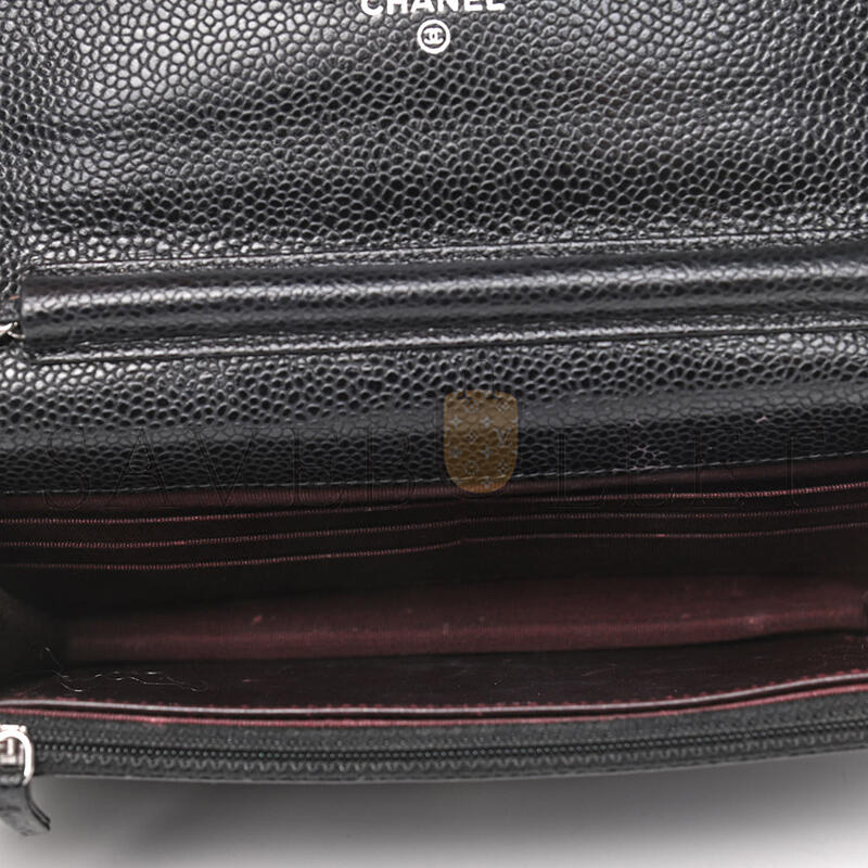 CHANEL MASTER CAVIAR QUILTED WALLET ON CHAIN WOC BLACk AP0250 (19*12*4.5cm)