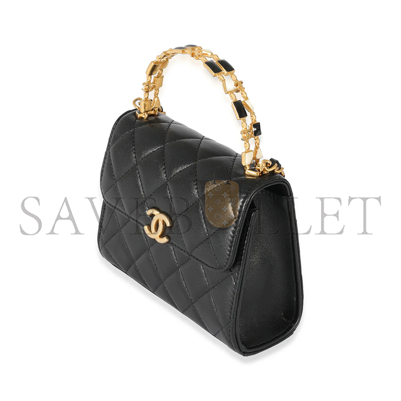 CHANEL TOP HANDLE WITH CHAIN AP2945 B08842 94305 (14.5*11.5*5.5cm)