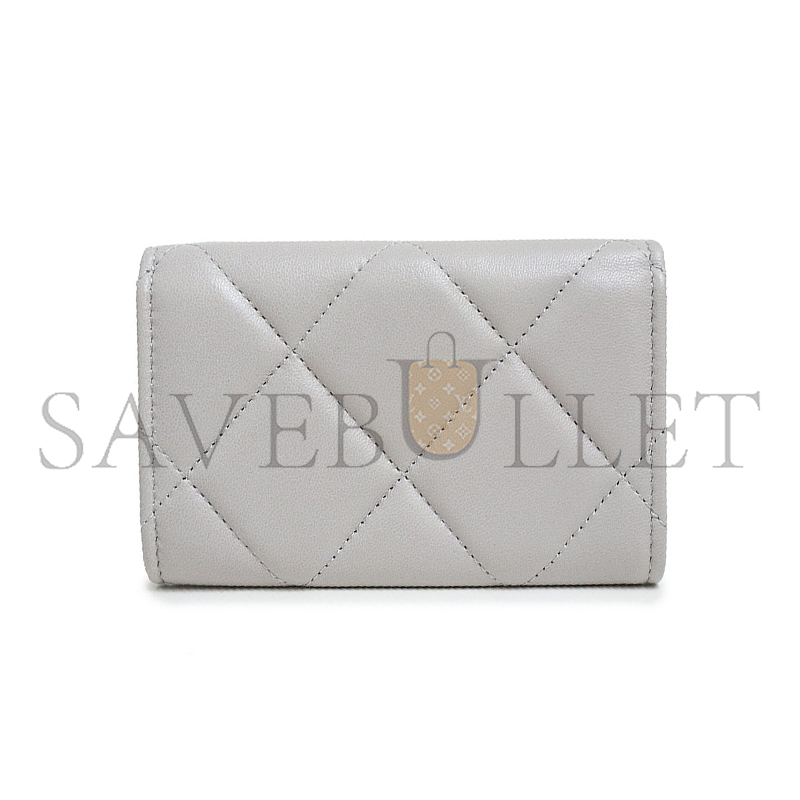 CHANEL 19 FLAP CLOSURE CARD HOLDER AP1790 B07327 NJ530 (11.3*7.5*2cm)