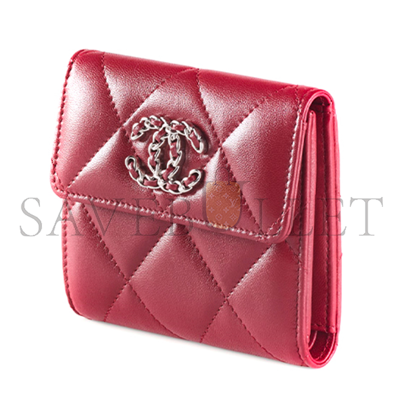 CHANEL 19 SMALL FLAP WALLET AP2809 B07327 NI686 (10*11.5*3cm)
