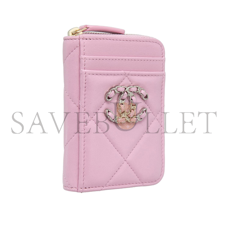 CHANEL 19 ZIPPED COIN PURSE AP2701 B07327 NH622 (11*8*2.5cm)