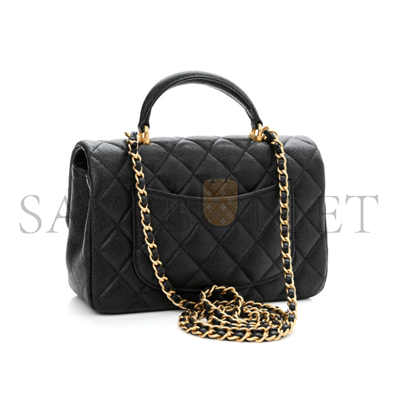 CHANEL MINI TOP HANDLE FLAP BAG AS2431 (20*12*6cm)