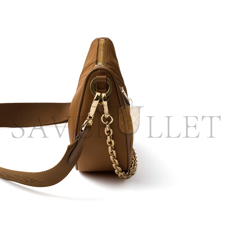 PRADA DEMI-LUNE RE-NYLON SHOULDER BAG 1BH222 (30*13.5*6cm)