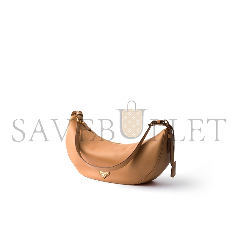 PRADA DEMI-LUNE LARGE LEATHER SHOULDER BAG 1BC255 (42*19.5*8.5cm)
