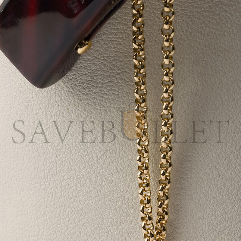 PRADA BUCKLE LEATHER BUCKET BAG WITH JEWELED BELT 1BE085 (29*16.5*18cm)
