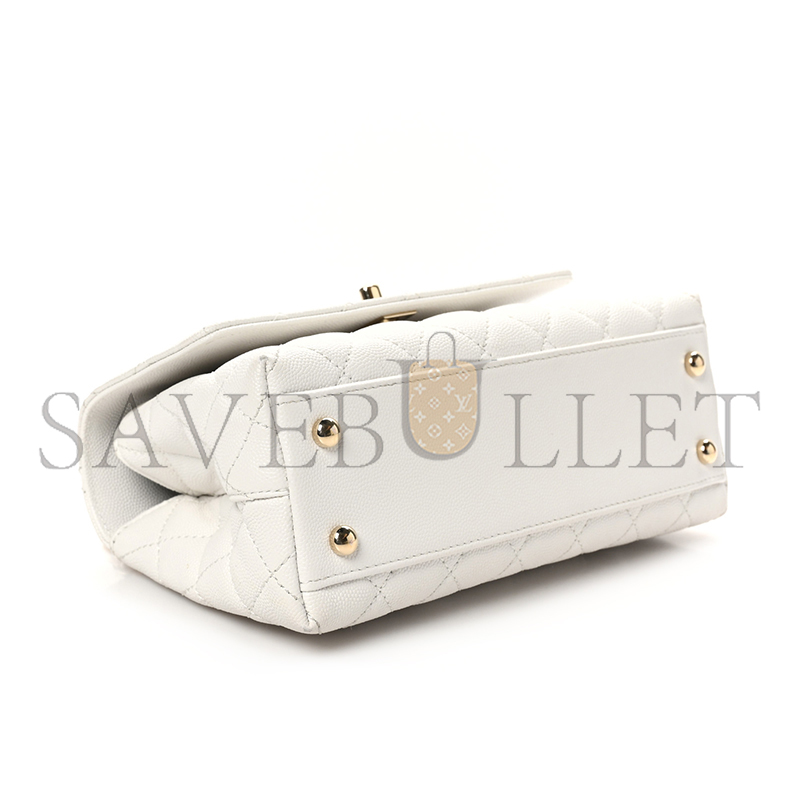 CHANEL CAVIAR QUILTED MINI COCO HANDLE FLAP A92990 (23*14*9cm)