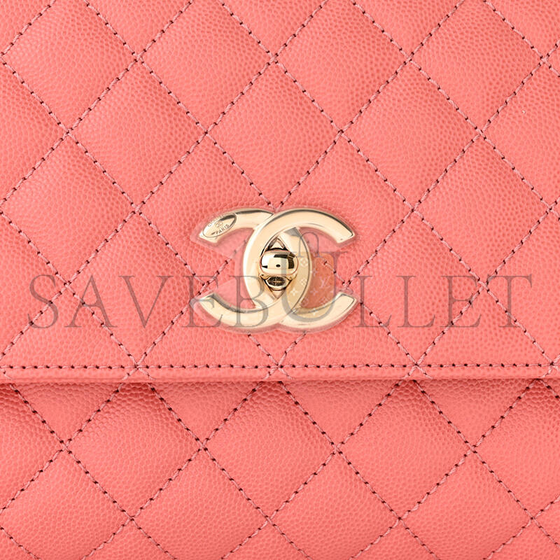 CHANEL CAVIAR QUILTED SMALL COCO HANDLE FLAP 1177715 (25*15*8cm)