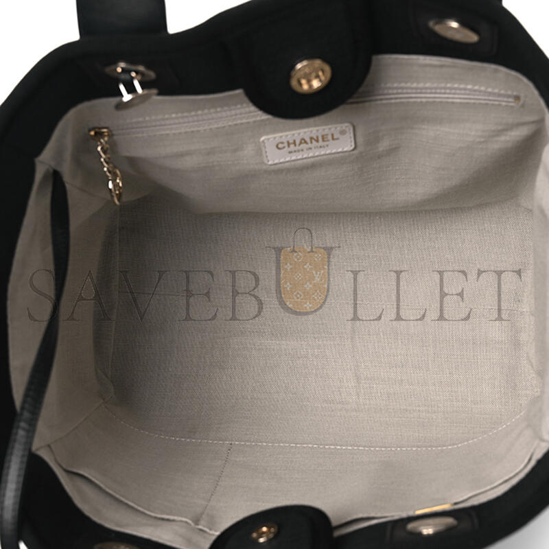 CHANEL MIXED FIBERS SMALL DEAUVILLE TOTE 1648915 (34*27*18cm)