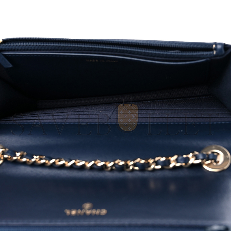 CHANEL TRENDY CC WALLET ON CHAIN WOC NAVY 1291612 (19*12*3cm)