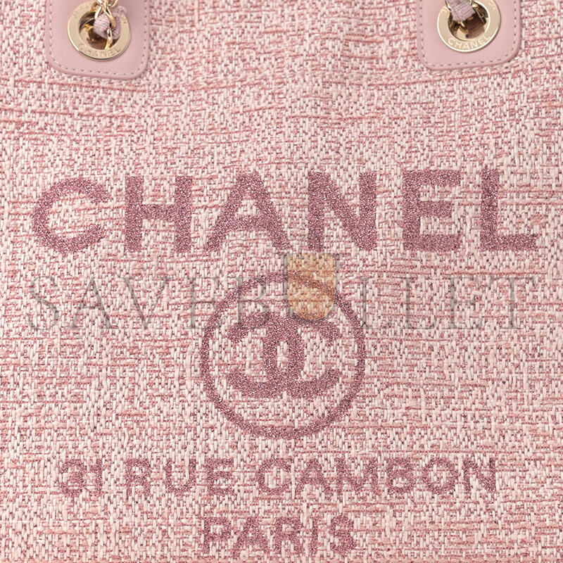 CHANEL LUREX BOUCLE SMALL DEAUVILLE TOTE 1096254 (34*27*17cm)