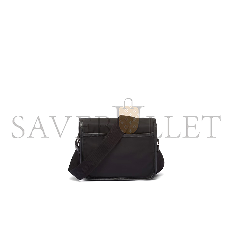 PRADA RE-NYLON AND SAFFIANO LEATHER SHOULDER BAG 2VD034 (22*16*8.5cm)