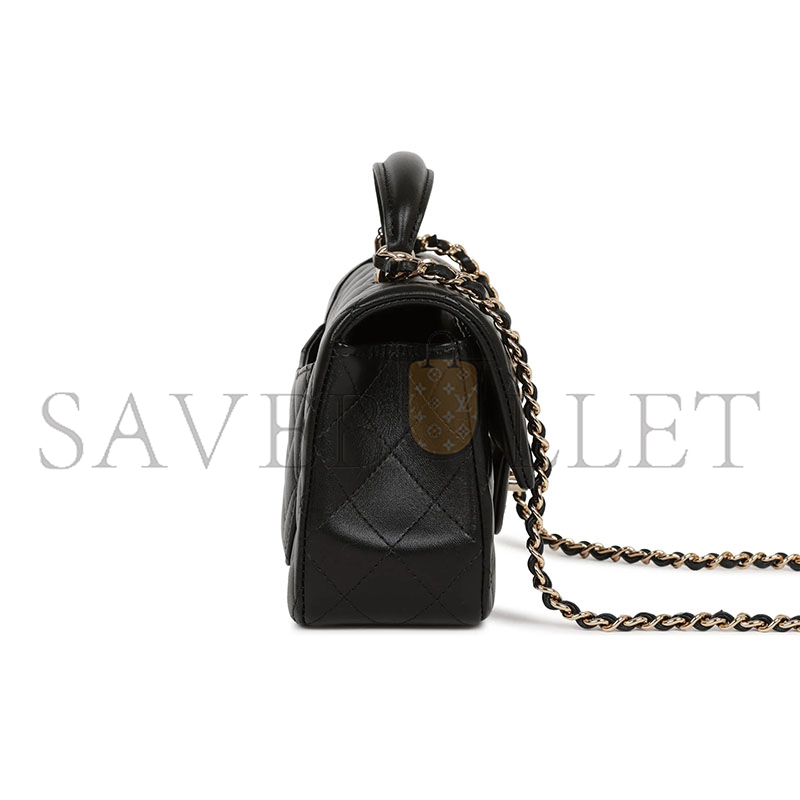 CHANEL MINI FLAP BAG WITH TOP HANDLE AS2431 (20*12*6cm)