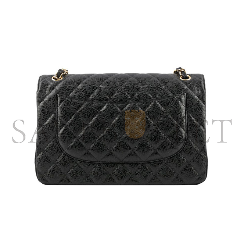 CHANEL CAVIAR QUILTED JUMBO CLASSIC DOUBLE FLAP BAG 1256173 (30*20*10cm)