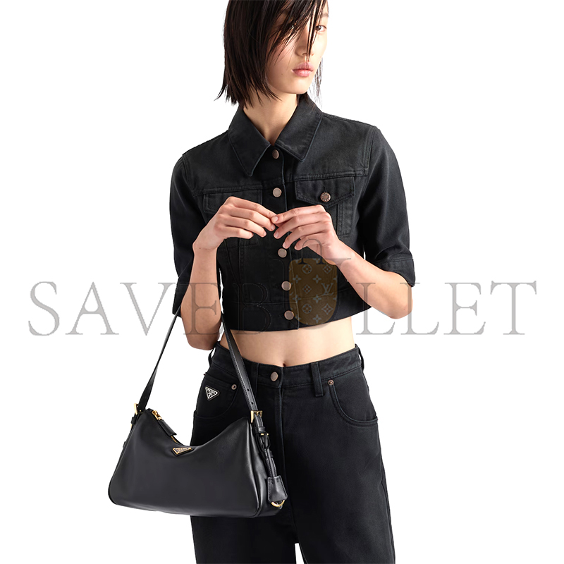 PRADA AIMÉE MEDIUM LEATHER SHOULDER BAG 1BC229 (31*18*10cm)