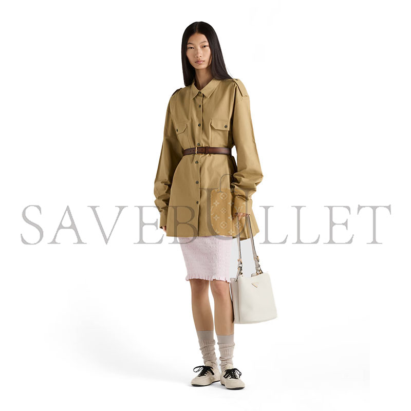 PRADA MEDIUM LEATHER BAG 1BE080 (22.5*21.5*13cm)