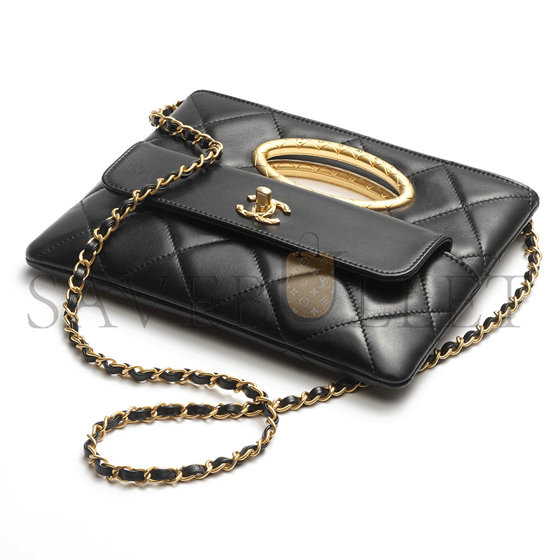 CHANEL MASTER CLUTCH LAMBSKIN & GOLD-TONE METAL AS5038 (25*19*3cm)