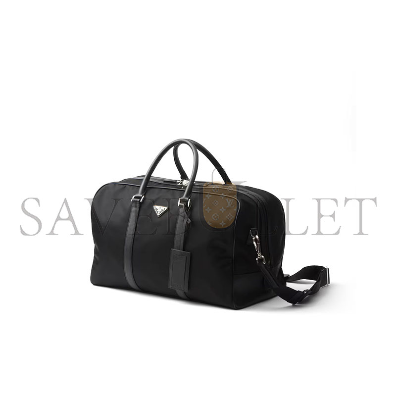 PRADA RE-NYLON AND SAFFIANO LEATHER DUFFEL BAG 2VC014 (45*27*23cm)