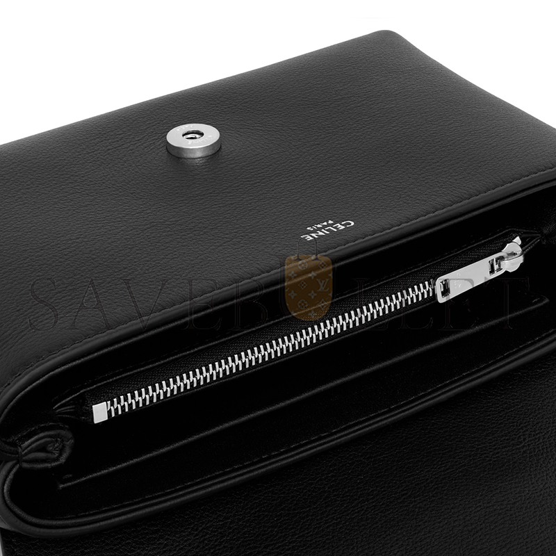 CELINE TEEN CELINE VICTOIRE BAG IN SUPPLE GRAINED CALFSKIN 116593FDU.38SI (23.5*14*8cm)