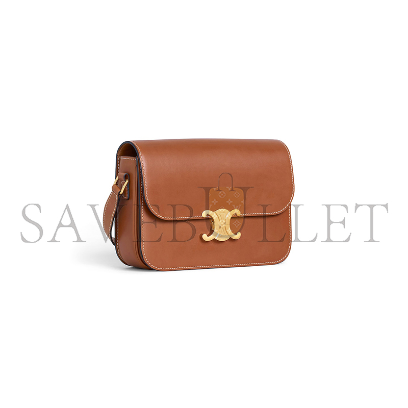 CELINE MEDIUM CLASSIQUE TRIOMPHE BAG IN NATURAL CALFSKIN 187363BFN.04LU (22.5*16.5*7.5cm)