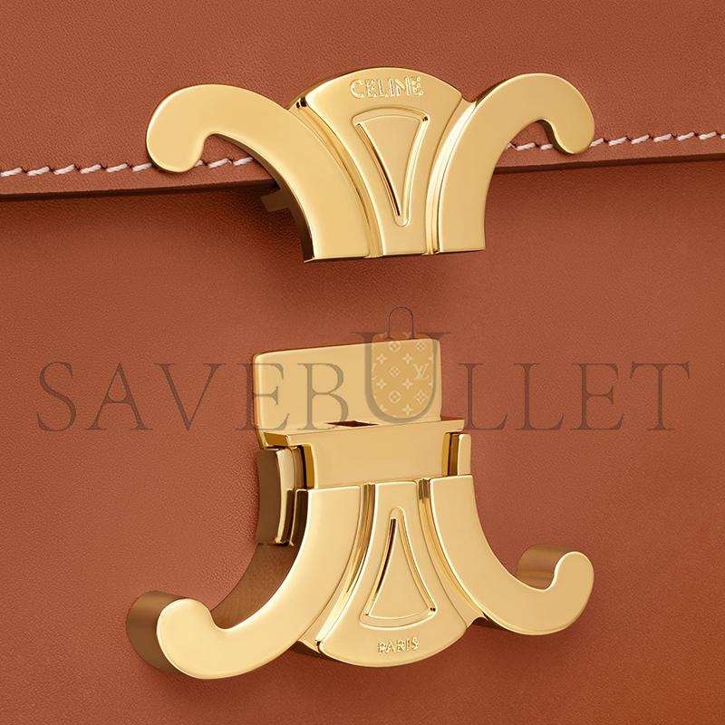 CELINE SMALL TEEN TRIOMPHE BAG IN NATURAL CALFSKIN 188423BFN.04LU (18.5*14*6cm)