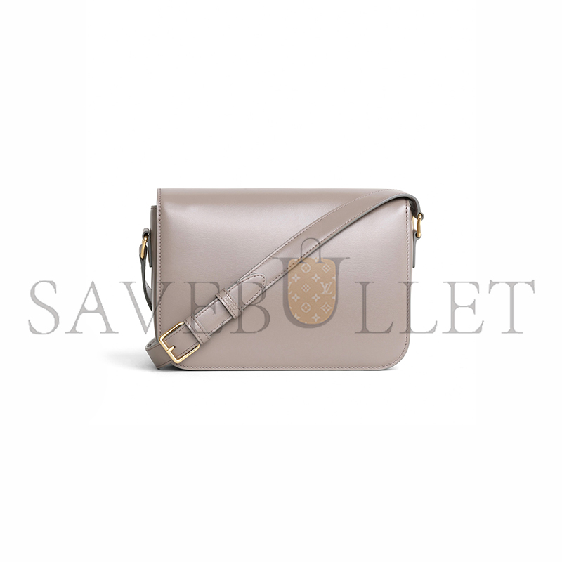 CELINE MEDIUM TEEN TRIOMPHE BAG IN SHINY CALFSKIN 187363BF4.10BL (22.5*16.5*7.5cm)