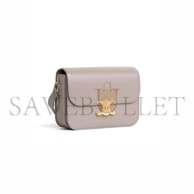 CELINE MEDIUM TEEN TRIOMPHE BAG IN SHINY CALFSKIN 187363BF4.10BL (22.5*16.5*7.5cm)