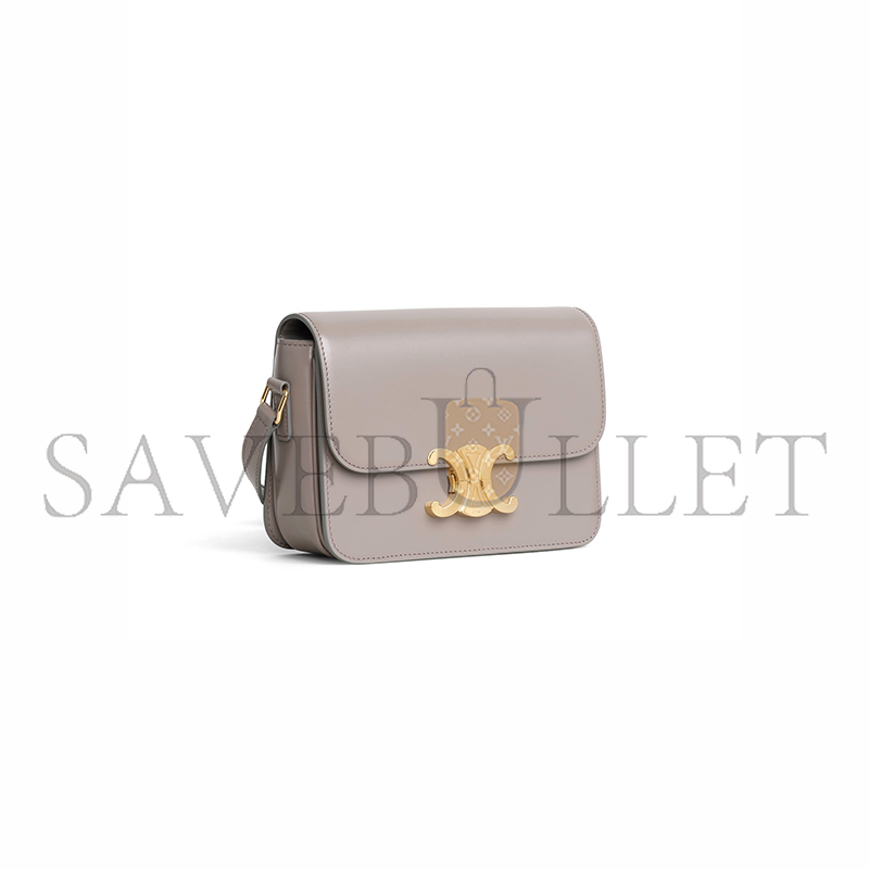 CELINE SMALL TEEN TRIOMPHE BAG IN SHINY CALFSKIN 188423BF4.10BL (18.5*14*6cm)