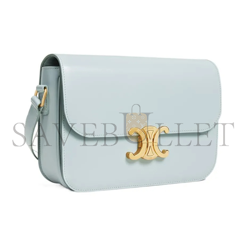 CELINE MEDIUM TEEN TRIOMPHE BAG IN SHINY CALFSKIN 187363BF4.07SZ (22.5*16.5*7.5cm)