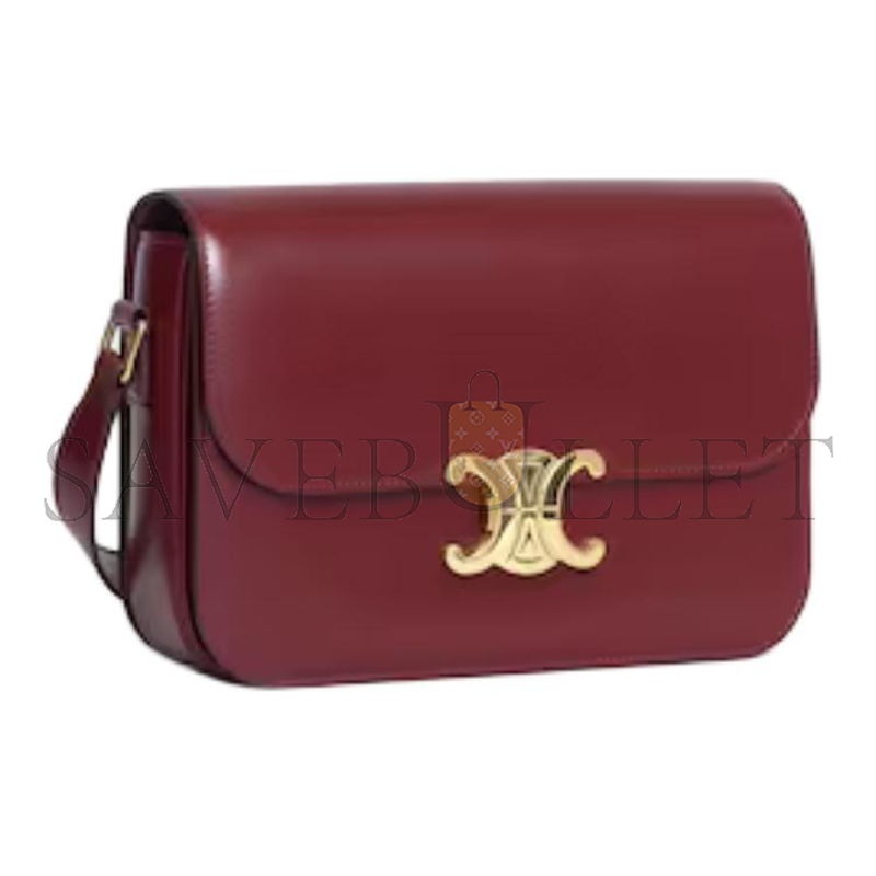 CELINE MEDIUM TEEN TRIOMPHE BAG IN SHINY CALFSKIN 187363BF4.28LB (22.5*16.5*7.5cm)