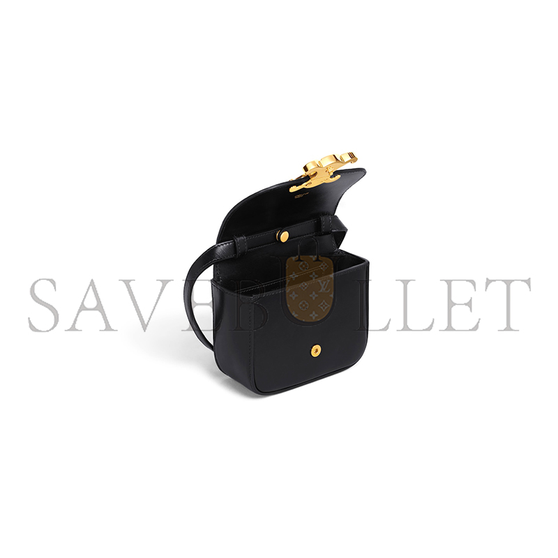 CELINE MINI CLAUDE IN SHINY CALFSKIN 10I513DPV.38NO (11*8*4cm)