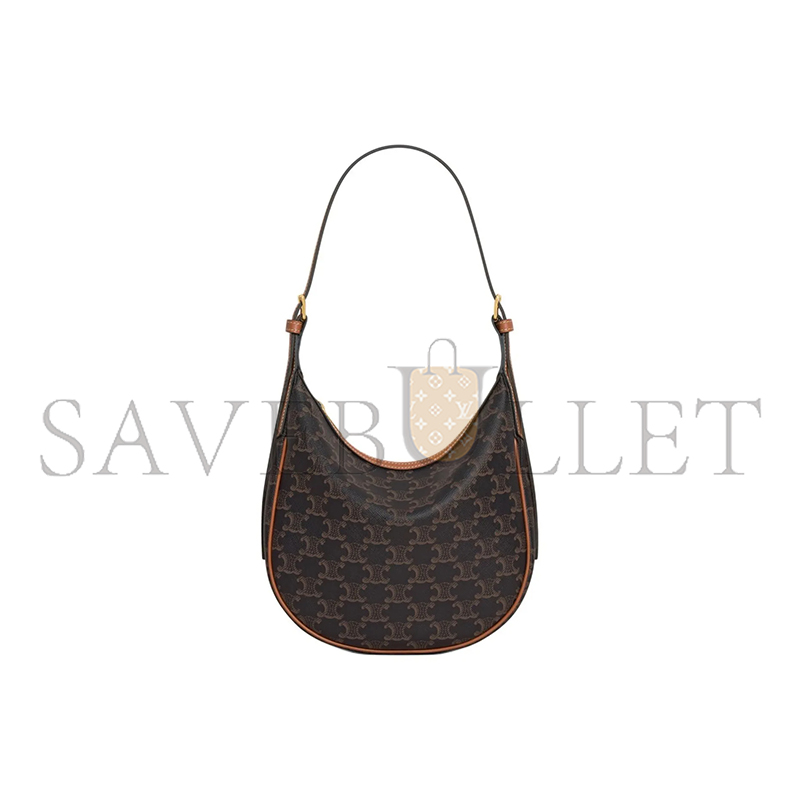 CELINE SMALL HELOÏSE BAG IN CANVAS AND CALFSKIN 1172523FQM.04LU (24*21*7cm)