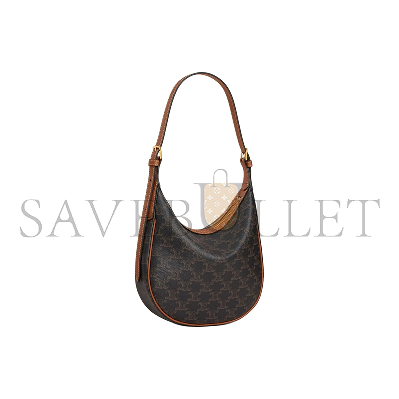 CELINE SMALL HELOÏSE BAG IN CANVAS AND CALFSKIN 1172523FQM.04LU (24*21*7cm)