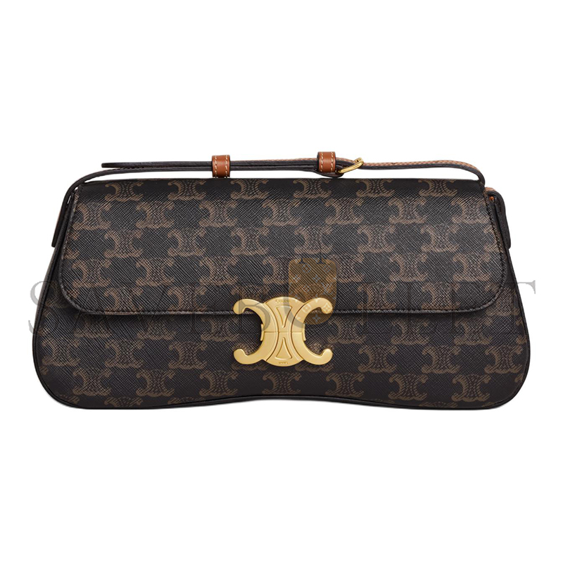 CELINE MEDIUM TEEN CELINE LOLA IN TRIOMPHE CANVAS AND CALFSKIN 115533FN1.04LU (28*12*5cm)