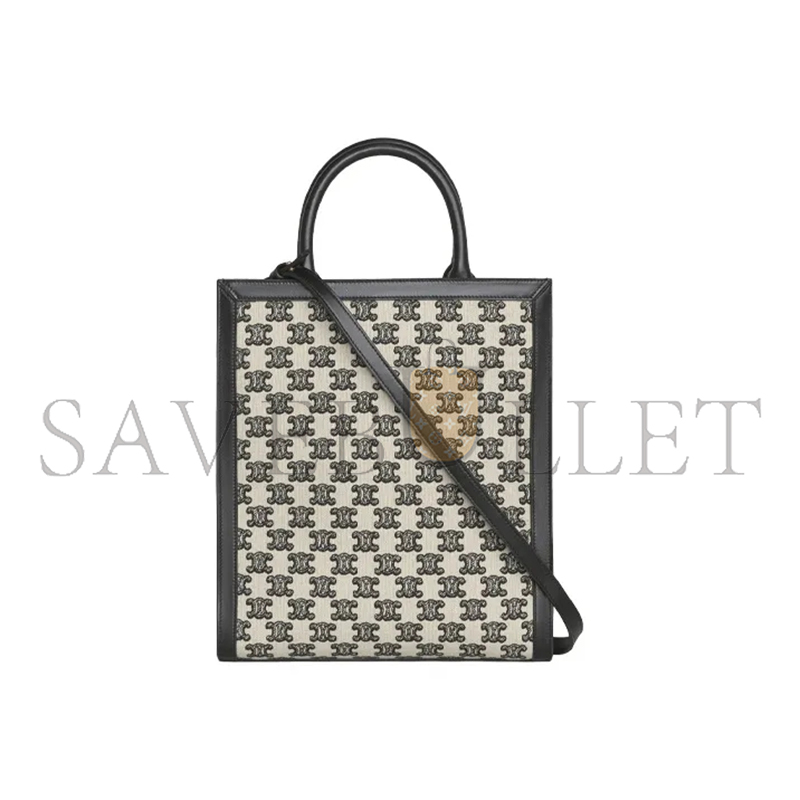 CELINE MINI VERTICAL CABAS IN TRIOMPHE CANVAS WITH CELINE PRINT 194352CS8.38NO (33*28.5*8cm)