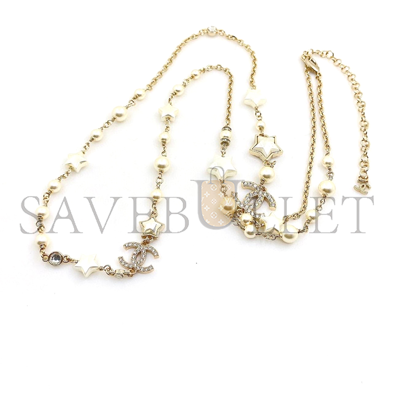 CHANEL STAR PEARL NECKLACE ABE601