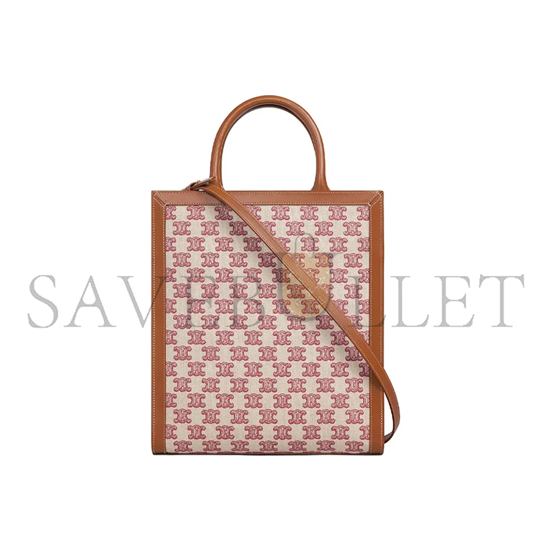 CELINE MINI VERTICAL CABAS IN TRIOMPHE CANVAS WITH CELINE PRINT 194352CS8.25VP (33*28.5*8cm)