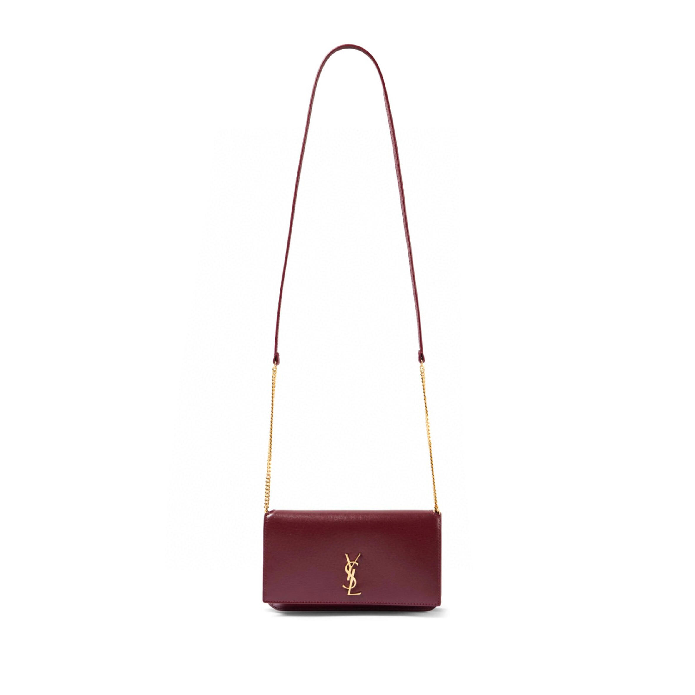 YSL CASSANDRE PHONE HOLDER IN SMOOTH LEATHER 635095 (18*11*2.5cm)
