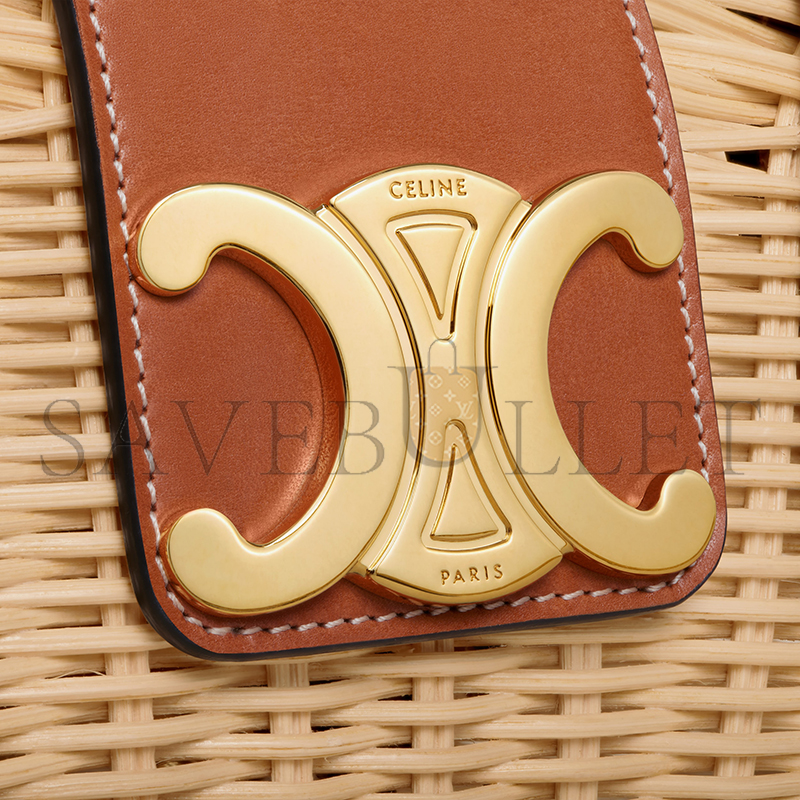 CELINE TEEN COUFFIN IN WICKER AND NATURAL CALFSKIN 116572FWE.02NT (32*14*7cm)