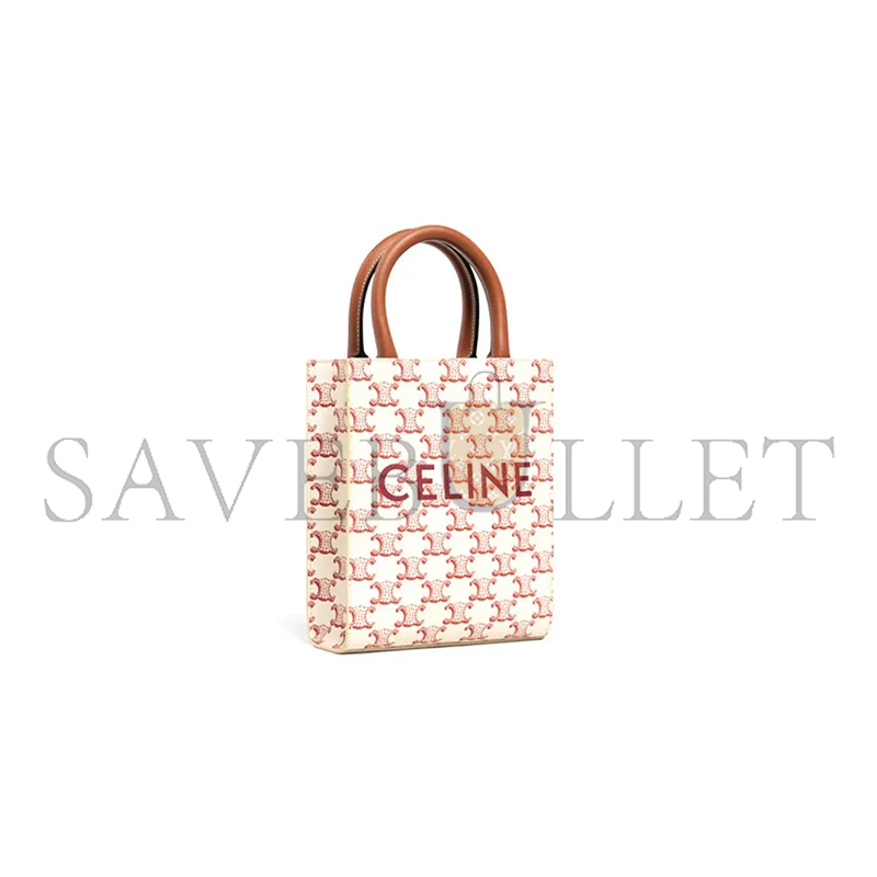 CELINE MINI TOTE IN CABAS TRIOMPHE PRINTS AND LEATHER 194372BZK.27ED (21*17*4cm)