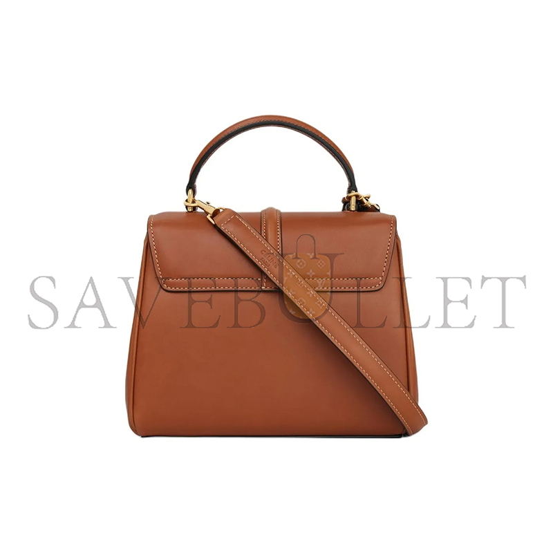 CELINE MINI 16 IN SATINATED CALFSKIN 197983BF9.03TN (17.5*14*7cm)
