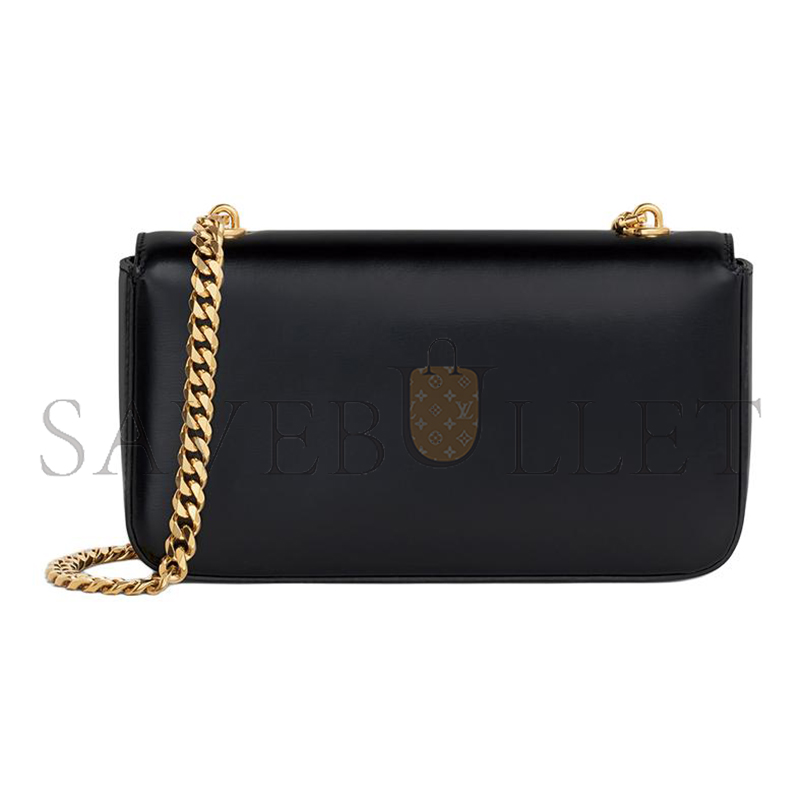CELINE CHAIN SHOULDER BAG IN TRIOMPHE GLOSSY CALFSKIN 197993BF4.38NO (20*10*4cm)