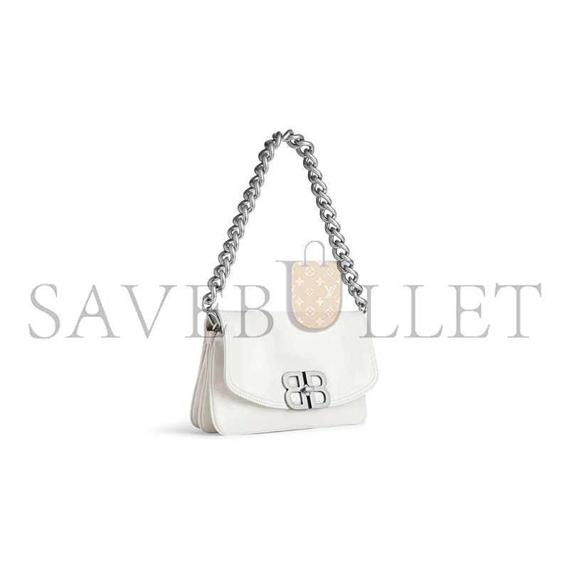 BALENCIAGA SMALL BB SOFT IN WHITE 7485982AAIY9001 (24*14cm)