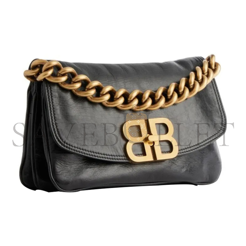 BALENCIAGA SMALL BB SOFT IN BLACK 7485982AAIZ1000 (24*14cm)