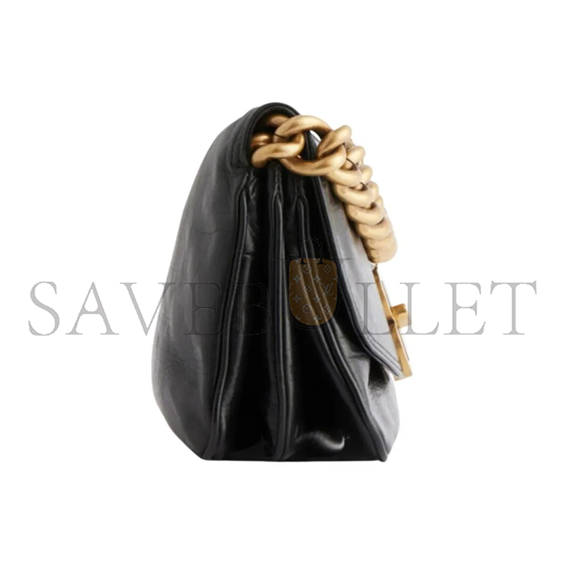 BALENCIAGA SMALL BB SOFT IN BLACK 7485982AAIZ1000 (24*14cm)