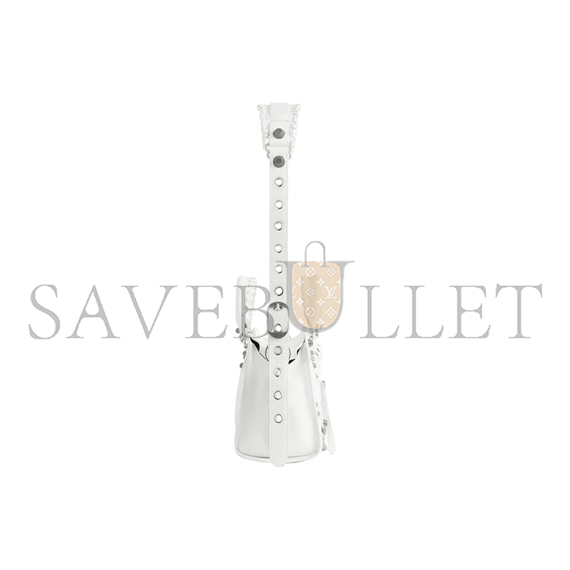 BALENCIAGA SMALL NEO CAGOLE CITY IN WHITE 700940210B09104 (25.9*17.8*11.4cm)