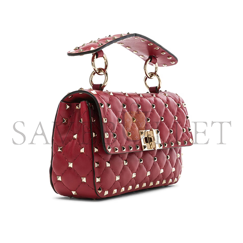 VALENTINO SMALL NAPPA ROCKSTUD SPIKE BAG W2B0123NAPWU3 (20*11.5*5cm)